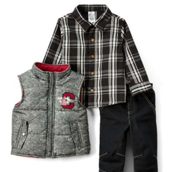 Nannette Boys Toddler 3 Piece Dressy Vest Sets
